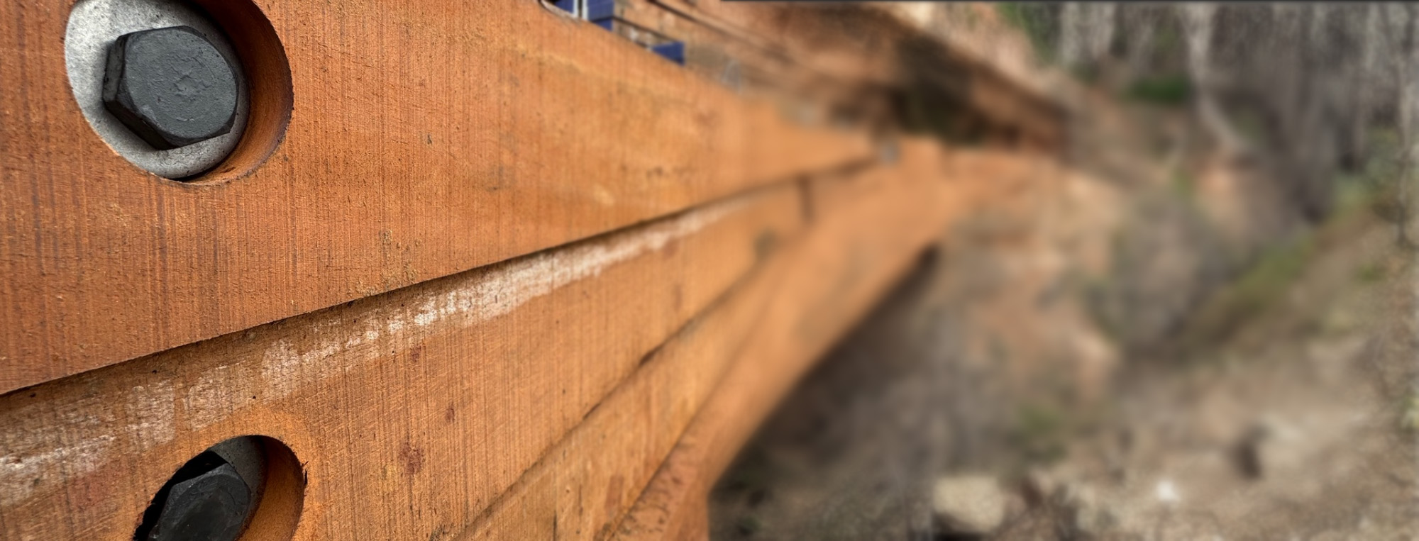 A closeup of Timber mats from GJ Mats